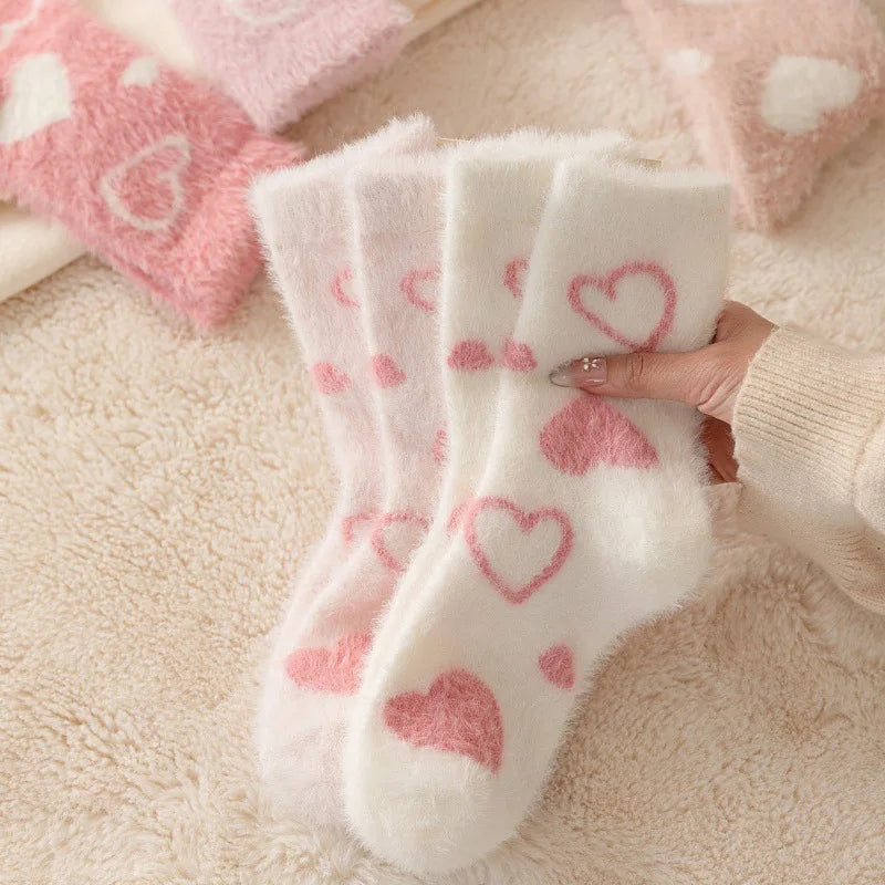 Chaussettes Cœur – Couleurs claires – Pack 5 paires