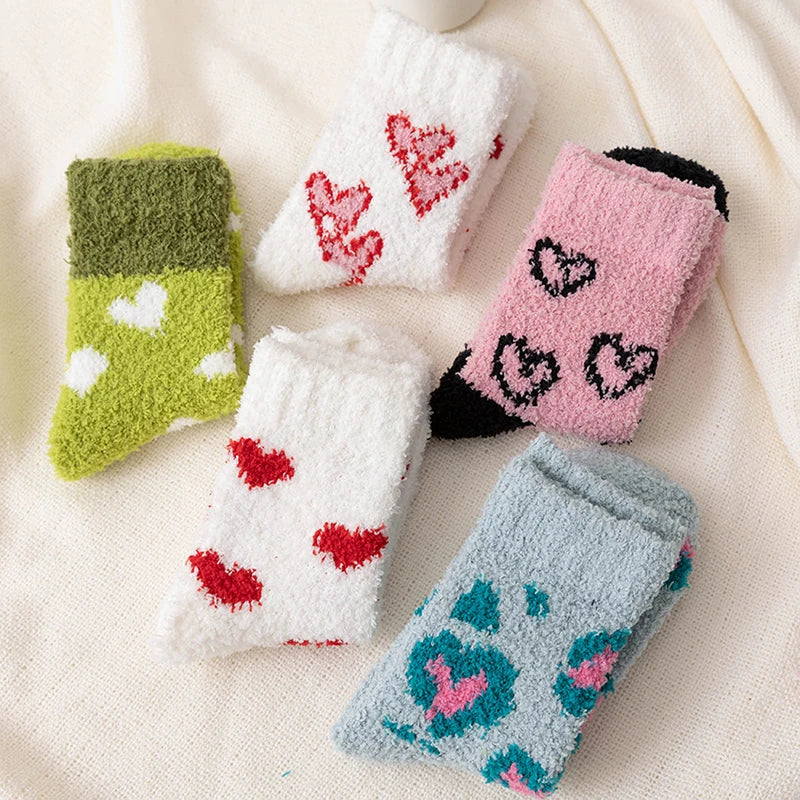Chaussettes Cœur – Colorées – Pack 5 paires