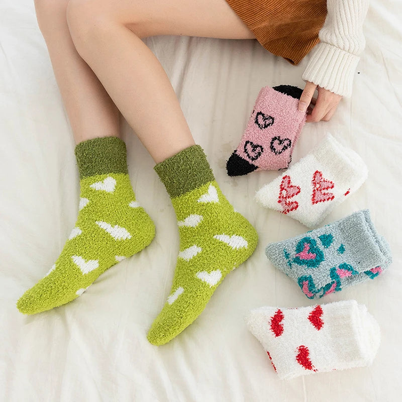 Chaussettes Cœur – Colorées – Pack 5 paires