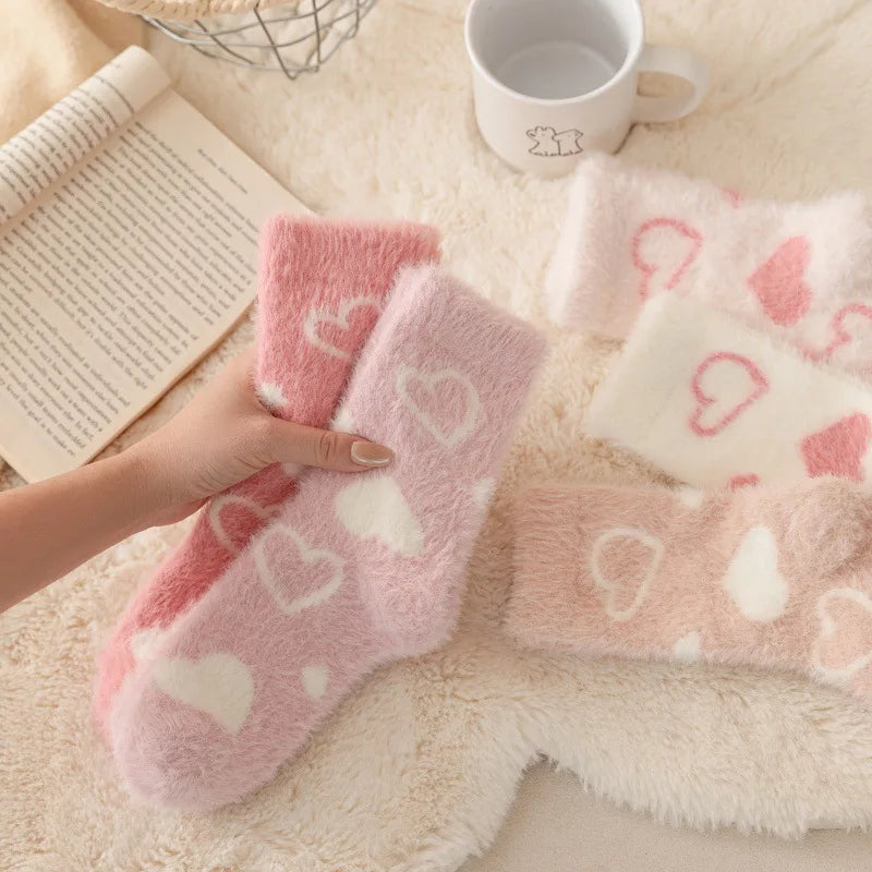 Chaussettes Cœur – Couleurs claires – Pack 5 paires